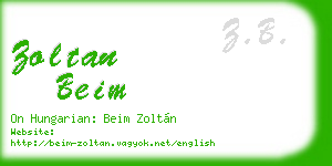 zoltan beim business card